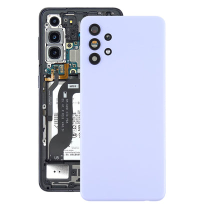 For Samsung Galaxy A32 4G SM-A325F Battery Back Cover with Camera Lens Frame(Purple)