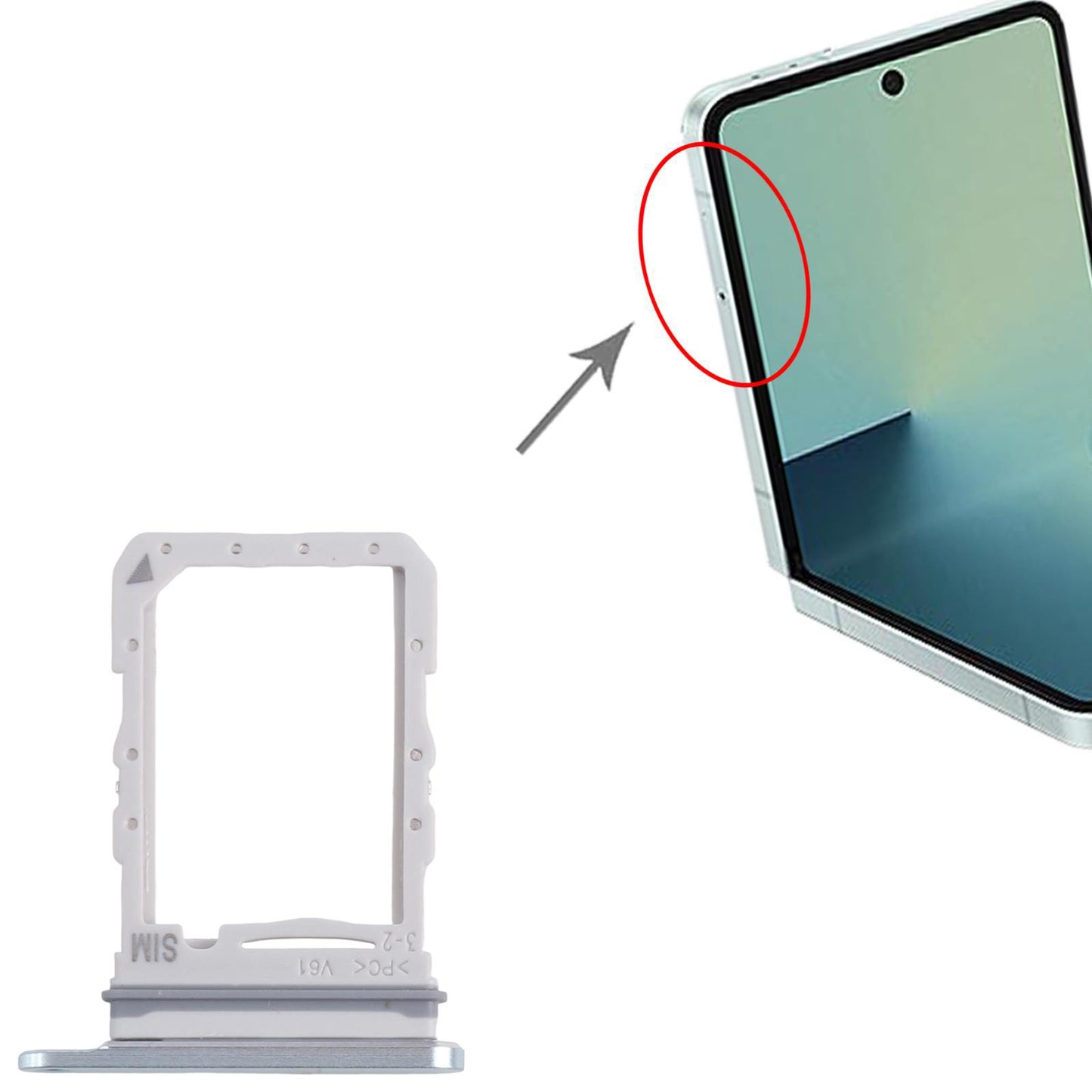For Samsung Galaxy Z Flip7 SM-F751U Original SIM Card Tray (Green)