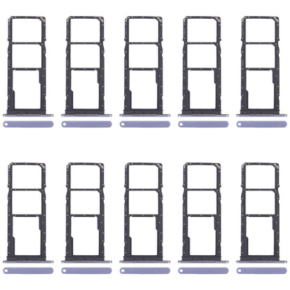 For Samsung Galaxy A07 4G SM-A075F Original 10pcs SIM Card Tray + SIM Card Tray + Micro SD Card Tray (Blue)