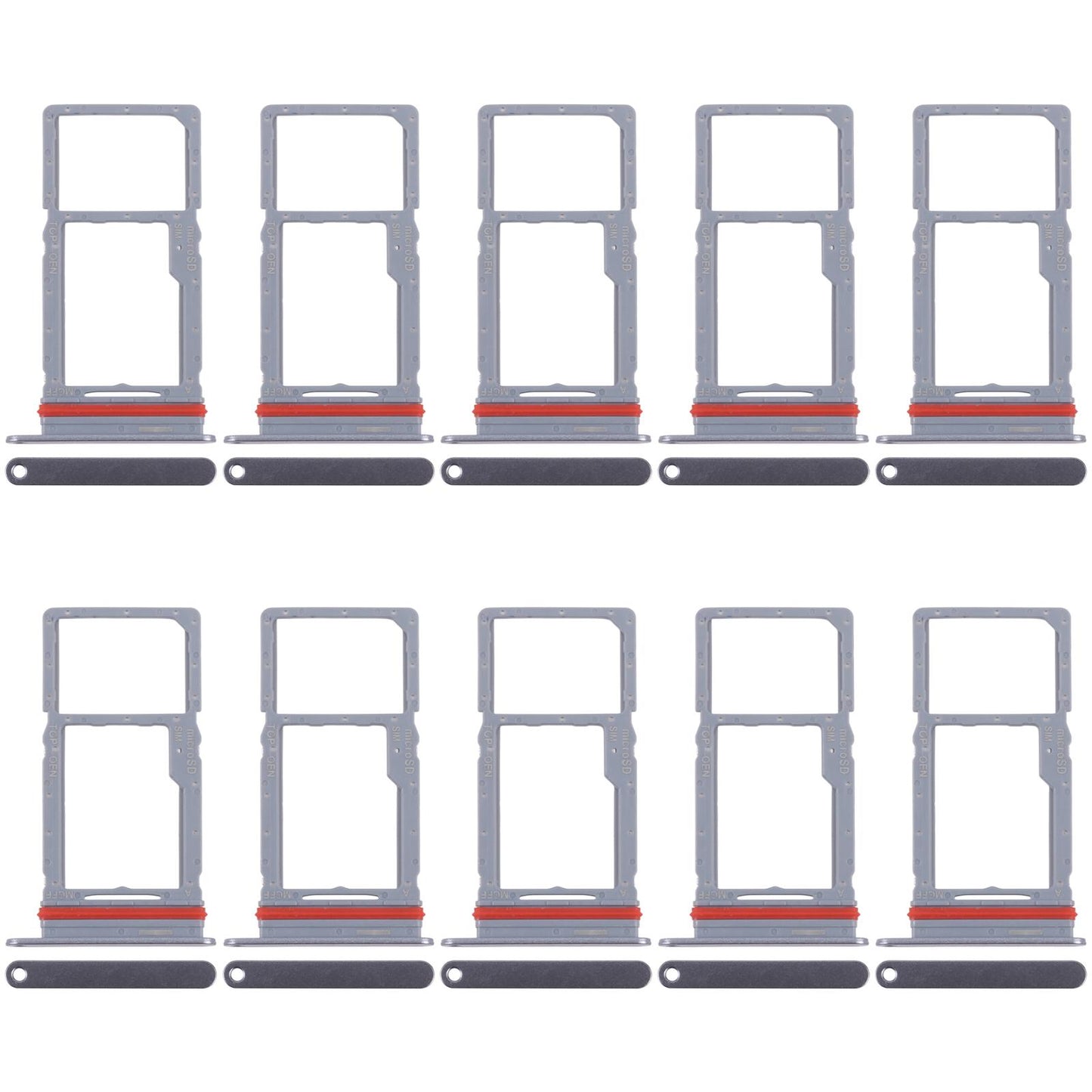 For Samsung Galaxy M36 SM-M366P 10pcs Original SIM + Micro SD Card Tray (Grey)