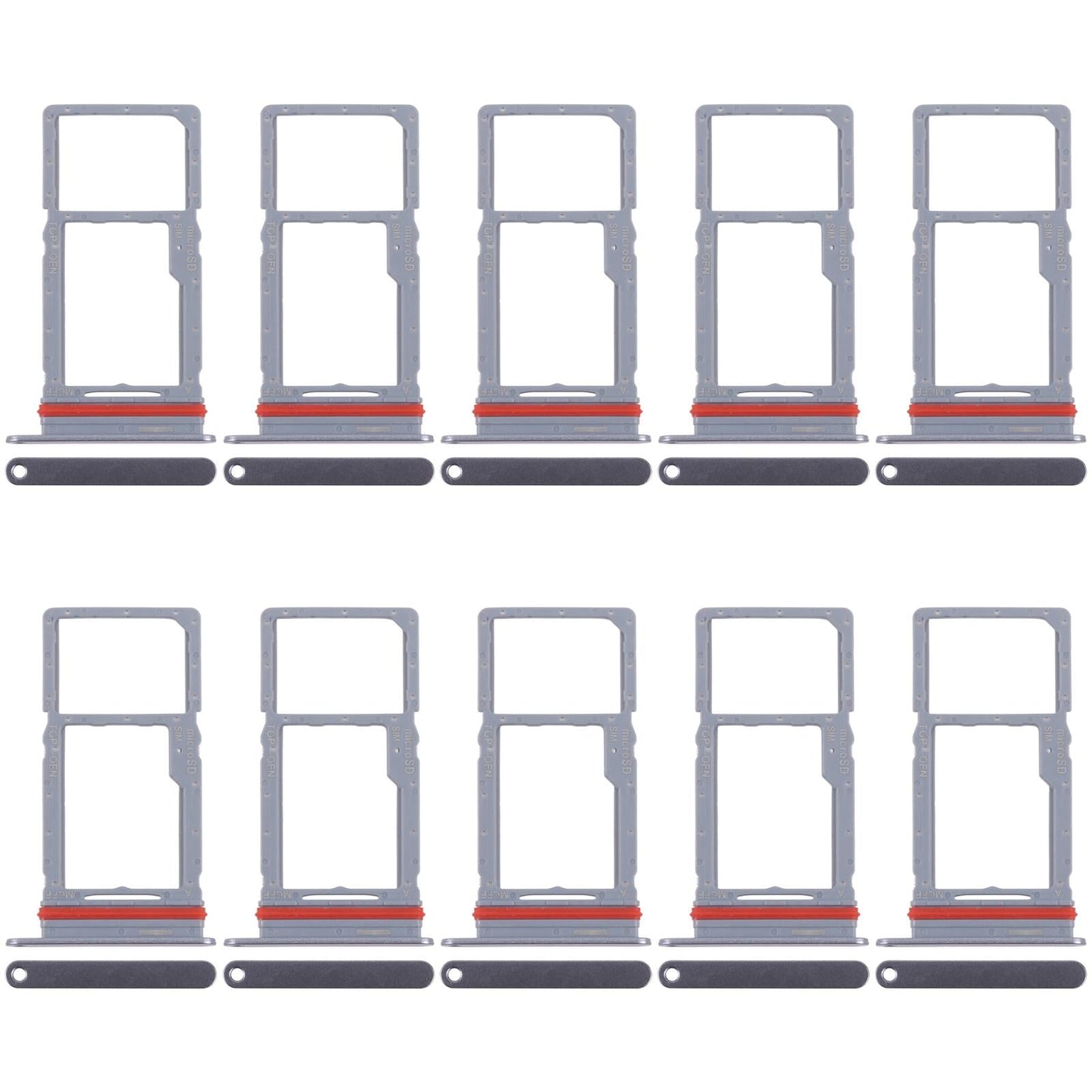 For Samsung Galaxy M36 SM-M366P 10pcs Original SIM + Micro SD Card Tray (Grey)