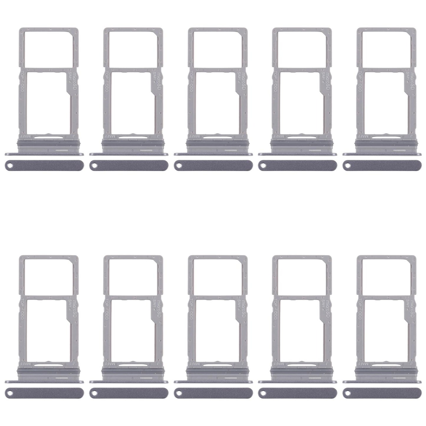 For Samsung Galaxy M16 SM-M166P 10pcs Original SIM + Micro SD Card Tray (Grey)