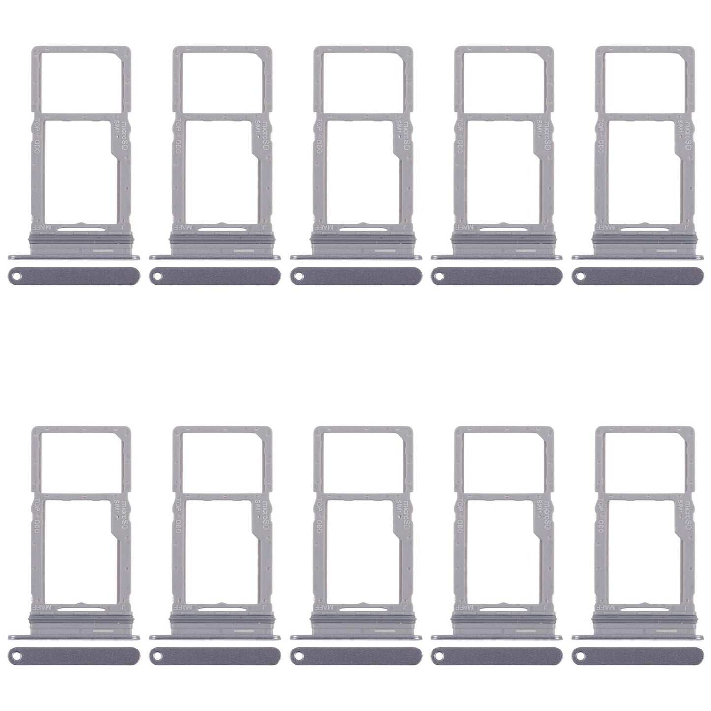For Samsung Galaxy M16 SM-M166P 10pcs Original SIM + Micro SD Card Tray (Grey)