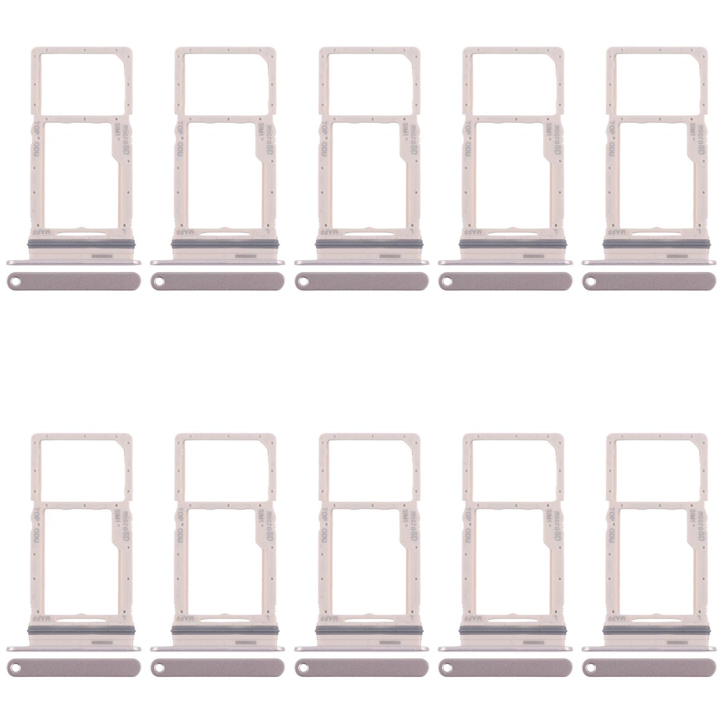 For Samsung Galaxy M16 SM-M166P 10pcs Original SIM + Micro SD Card Tray (Gold)