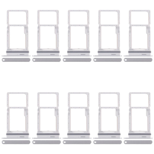 For Samsung Galaxy M16 SM-M166P 10pcs Original SIM + Micro SD Card Tray (Silver)