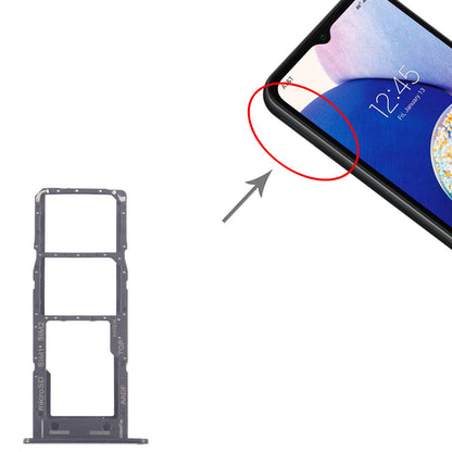 For Samsung Galaxy A14 5G SM-A146B 10pcs Original SIM Card Tray + SIM Card Tray + Micro SD Card Tray (Black)