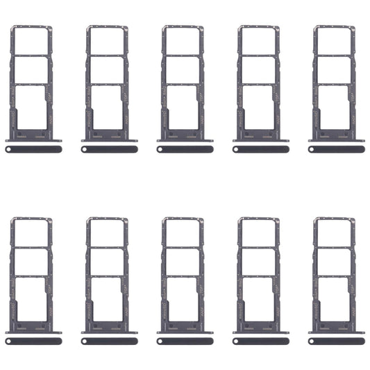 For Samsung Galaxy A14 5G SM-A146B 10pcs Original SIM Card Tray + SIM Card Tray + Micro SD Card Tray (Black)
