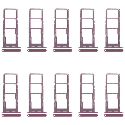 For Samsung Galaxy A14 5G SM-A146B 10pcs Original SIM Card Tray + SIM Card Tray + Micro SD Card Tray (Purple)