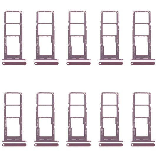For Samsung Galaxy A14 5G SM-A146B 10pcs Original SIM Card Tray + SIM Card Tray + Micro SD Card Tray (Purple)