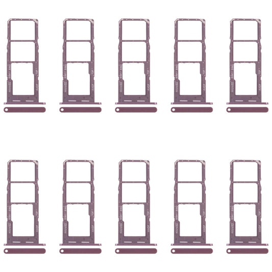 For Samsung Galaxy A14 5G SM-A146B 10pcs Original SIM Card Tray + SIM Card Tray + Micro SD Card Tray (Purple)