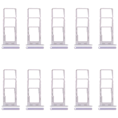 For Samsung Galaxy A14 5G SM-A146B 10pcs Original SIM Card Tray + SIM Card Tray + Micro SD Card Tray (Silver)