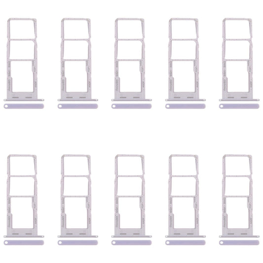 For Samsung Galaxy A14 5G SM-A146B 10pcs Original SIM Card Tray + SIM Card Tray + Micro SD Card Tray (Silver)
