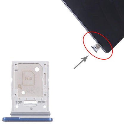 For Samsung Galaxy Tab S10 FE+ SM-X626 Original SIM Card Tray + Micro SD Card Tray (Blue)