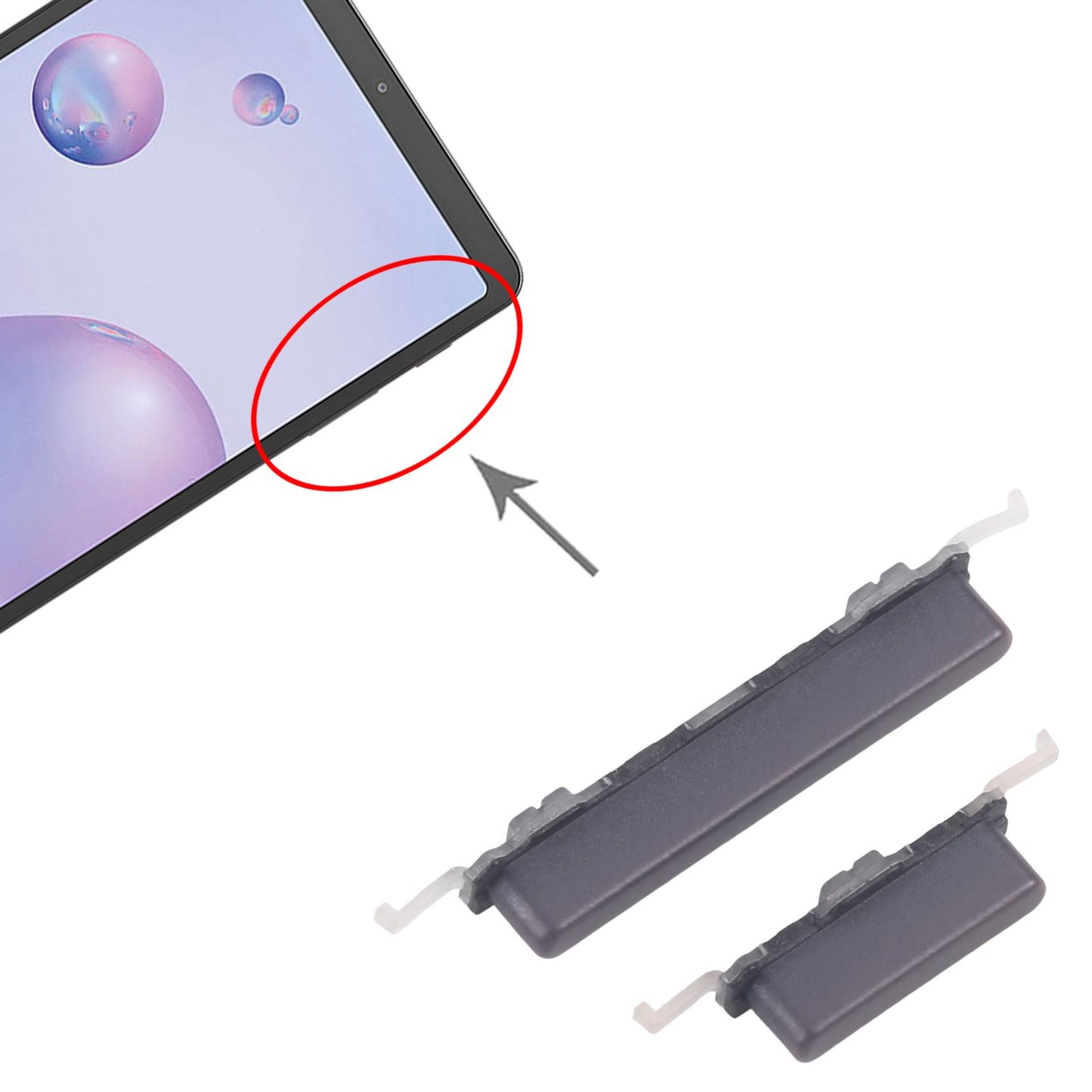 For Samsung Galaxy Tab A 8.4 inch 2020 SM-T307 Original Power Button and Volume Control Button (Grey)