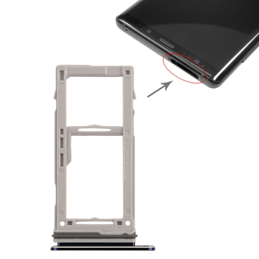 For Galaxy Note9 SIM Card Tray + SIM Card Tray / Micro SD Card Tray (Blue)