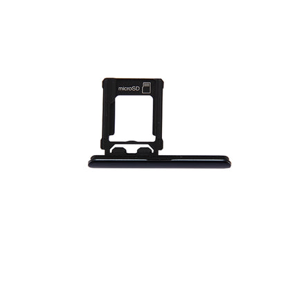 Micro SD Card Tray + Card Slot Port Dust Plug for Sony Xperia XZ Premium (Single SIM Version)(Black)