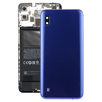 For Galaxy A10 SM-A105F/DS, SM-A105G/DS Battery Back Cover with Camera Lens Frame & Side Keys (Blue)