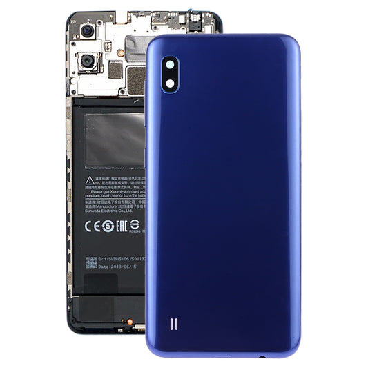For Galaxy A10 SM-A105F/DS, SM-A105G/DS Battery Back Cover with Camera Lens Frame & Side Keys (Blue)