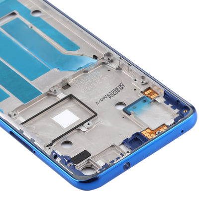 Front Housing LCD Frame Bezel Plate for Motorola Moto One Vision(Blue)