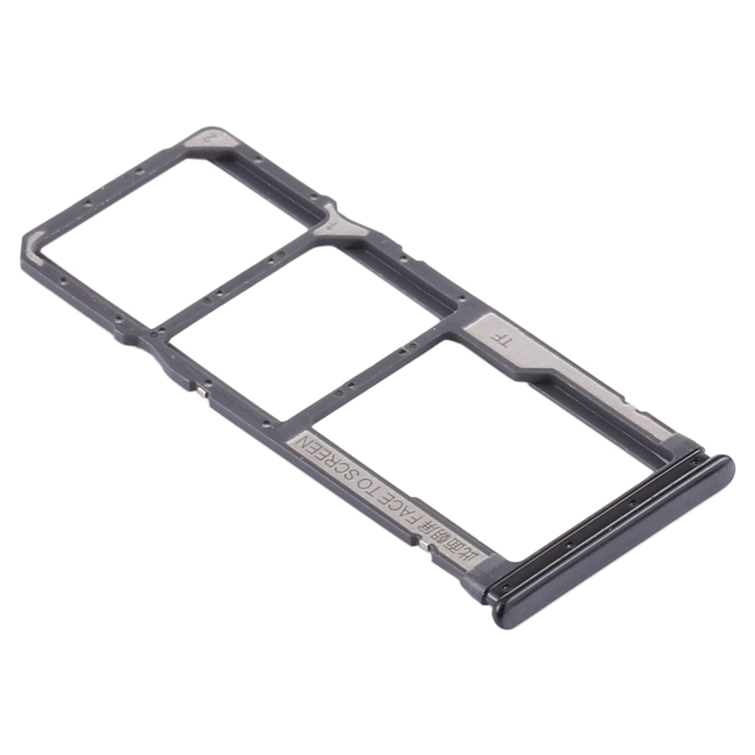 SIM Card Tray + SIM Card Tray + Micro SD Card Tray for Xiaomi Redmi Note 8T / Redmi Note 8 (Black)