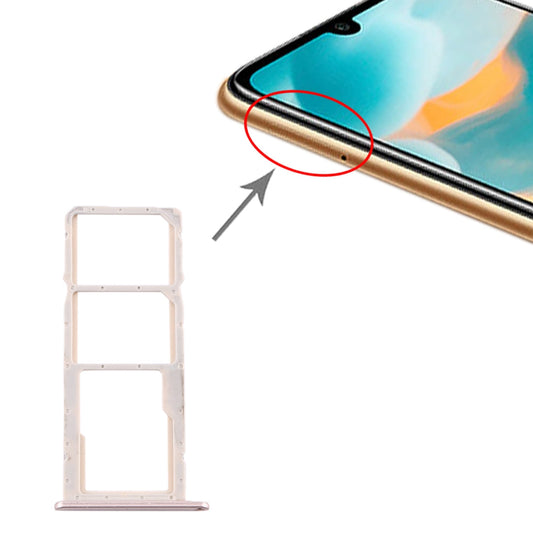 SIM Card Tray + SIM Card Tray + Micro SD Card Tray for Huawei Y6 (2019) (Gold)