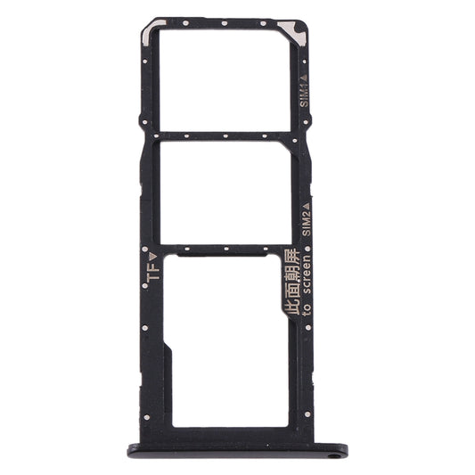 SIM Card Tray + SIM Card Tray + Micro SD Card Tray for Huawei Y6p (Black)