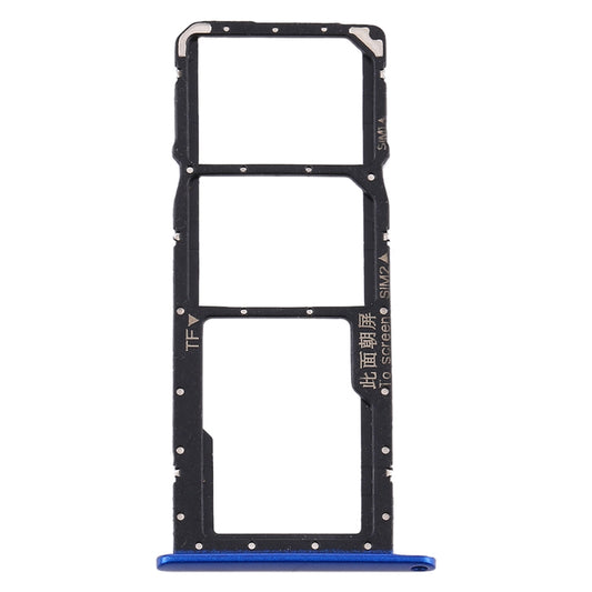 SIM Card Tray + SIM Card Tray + Micro SD Card Tray for Huawei Y8s (Blue)