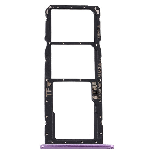 SIM Card Tray + SIM Card Tray + Micro SD Card Tray for Huawei Y8s (Purple)
