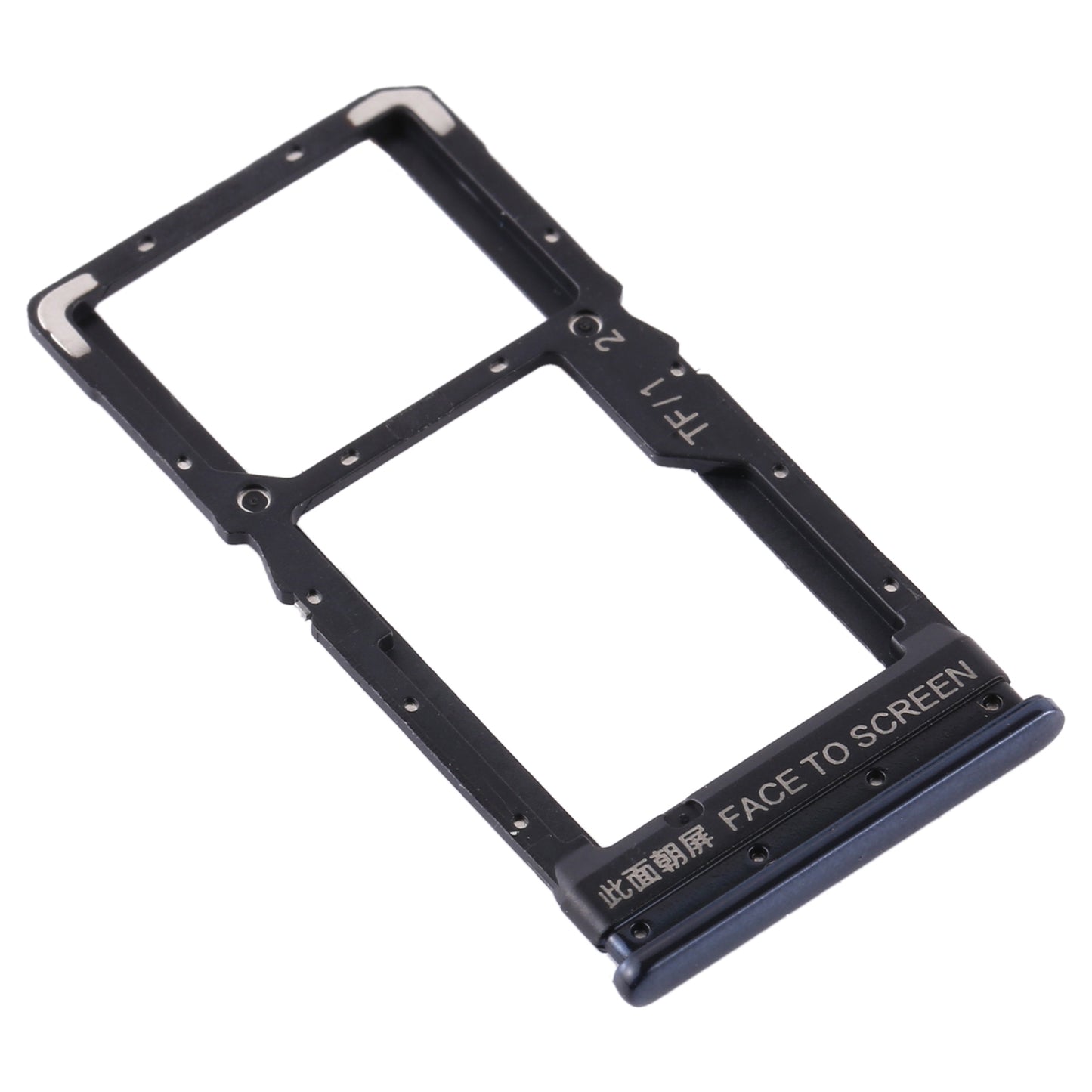 SIM Card Tray + SIM Card Tray / Micro SD Card Tray for Xiaomi Poco X3 / Poco X3 NFC(Black)