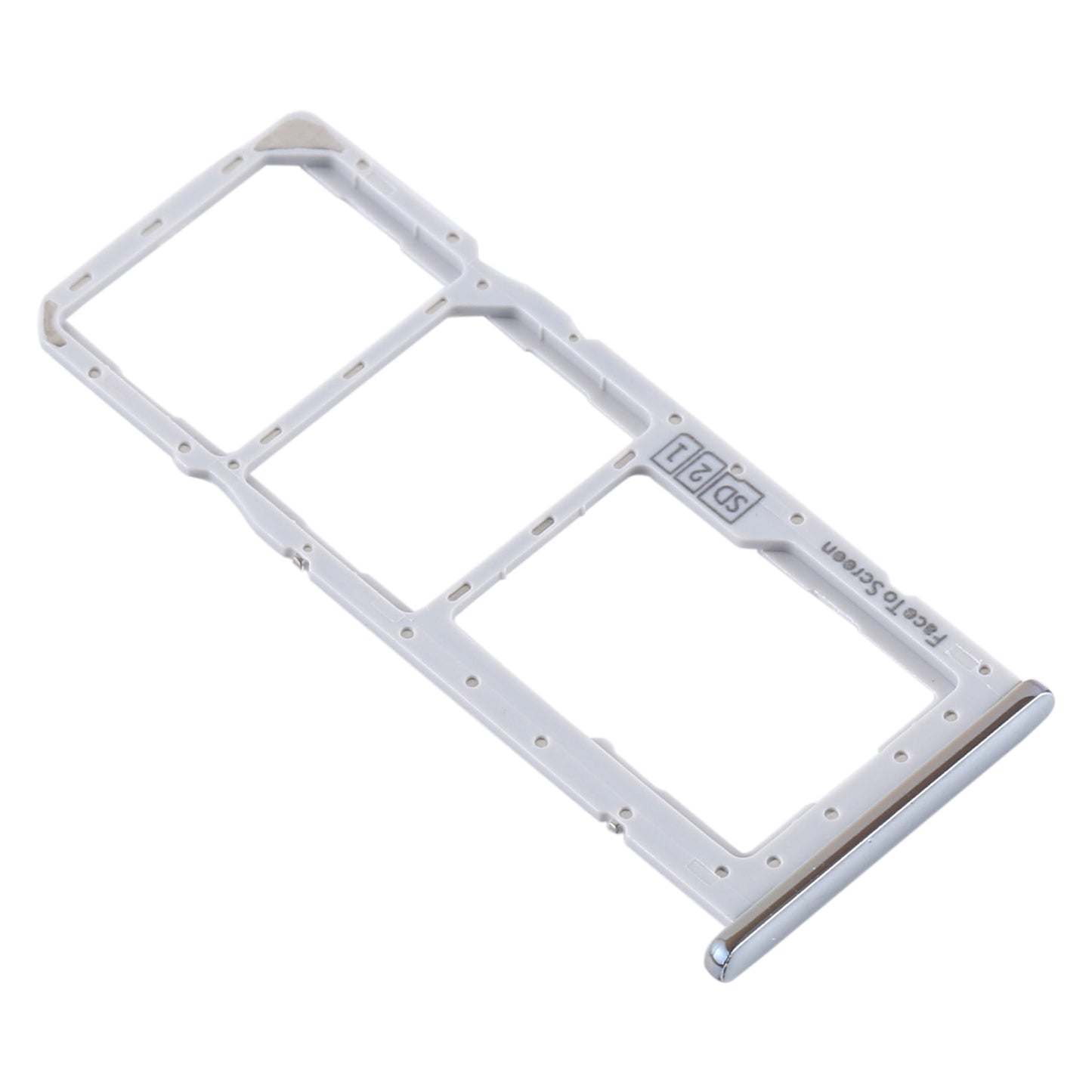 SIM Card Tray + SIM Card Tray + Micro SD Card Tray for Motorola One (P30 Play) XT1941(Silver)