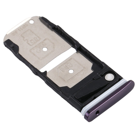 SIM Card Tray + SIM Card Tray / Micro SD Card Tray for Motorola One Zoom (Purple)