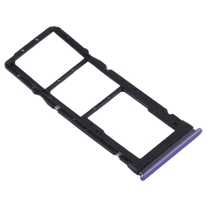 SIM Card Tray + SIM Card Tray + Micro SD Card Tray for Xiaomi Redmi Note 9 5G / Redmi Note 9T M2007J22G M2007J22C(Purple)