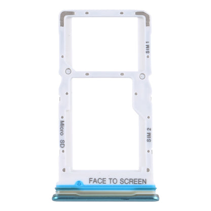SIM Card Tray + SIM Card Tray / Micro SD Card Tray for Xiaomi Redmi Note 9 Pro 5G M2007J17C (Green)