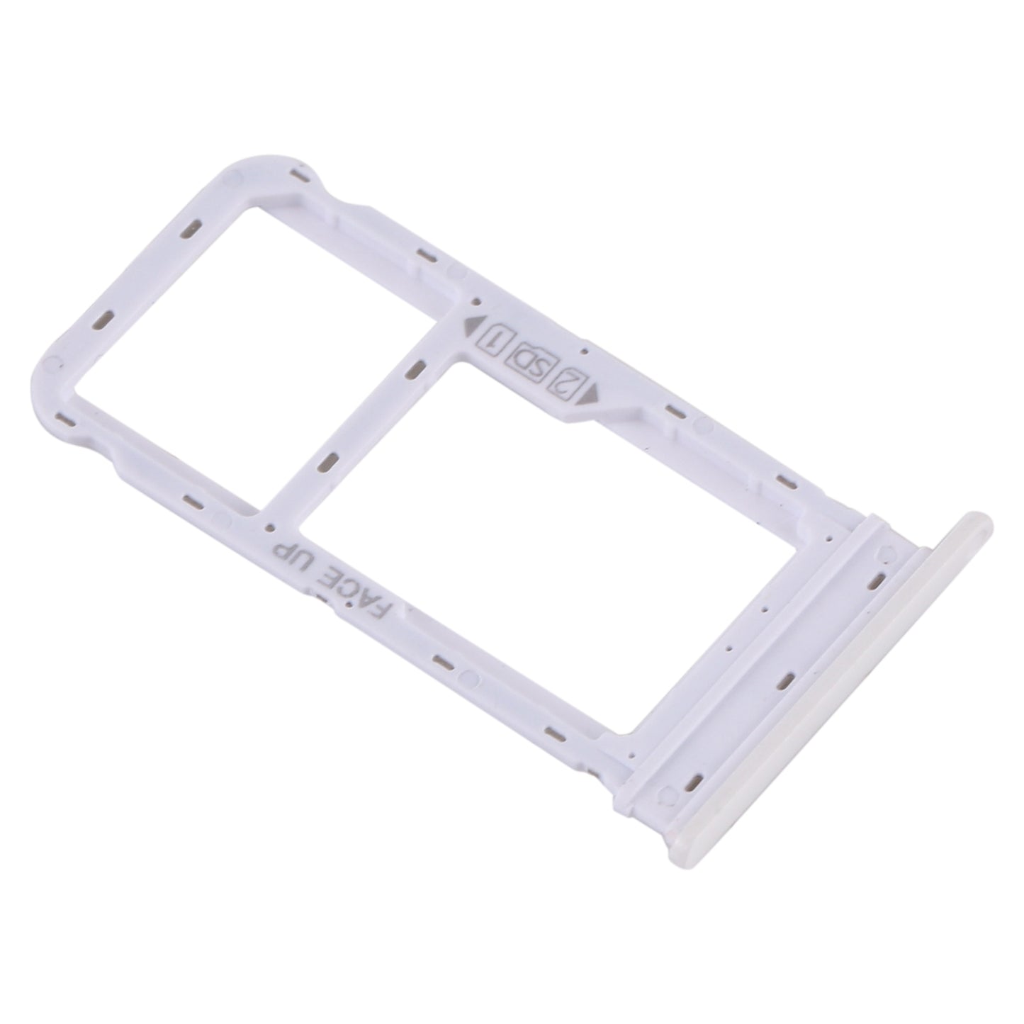 SIM Card Tray + Micro SD Card Tray for Motorola Moto G8 (White)