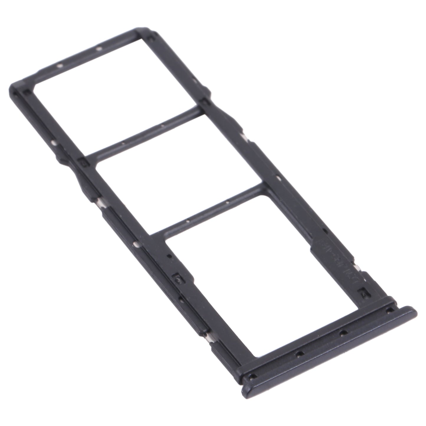SIM Card Tray + SIM Card Tray + Micro SD Card Tray for Xiaomi Poco M3 M2010J19CG M2010J19CI (Black)