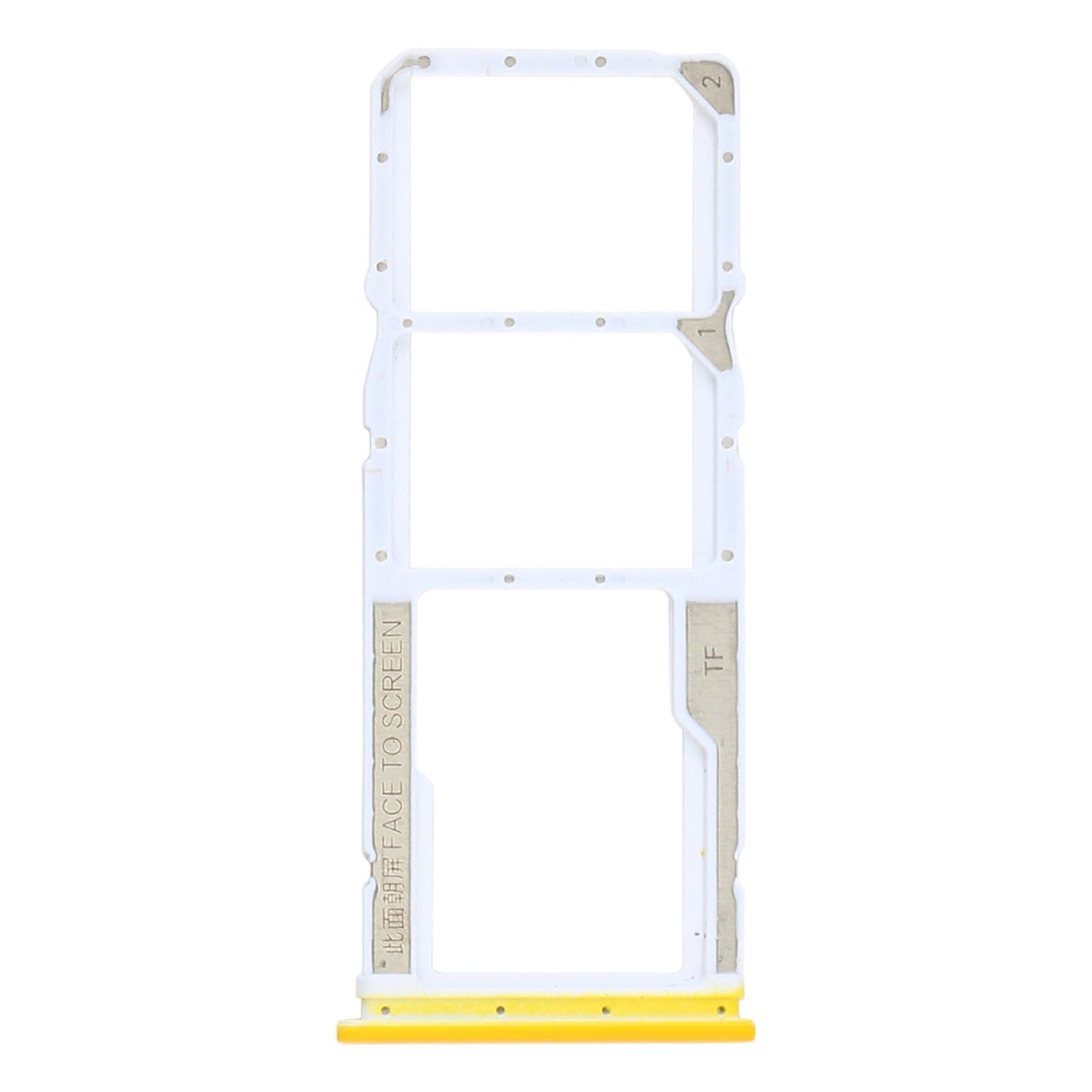 SIM Card Tray + SIM Card Tray + Micro SD Card Tray for Xiaomi Poco M3 M2010J19CG M2010J19CI (Yellow)