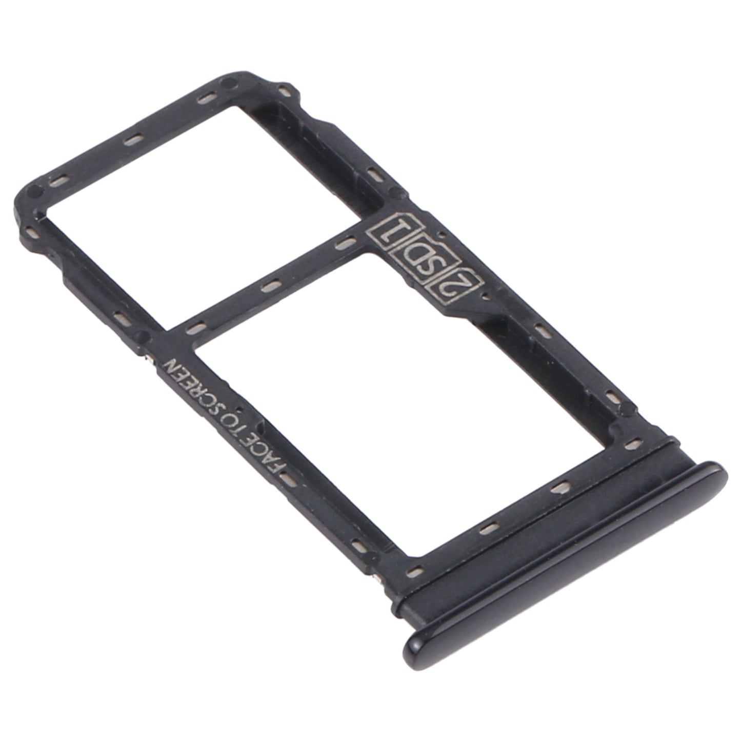 SIM Card Tray + Micro SD Card Tray for Motorola Moto G8 Plus XT2019 XT2019-2 (Black)