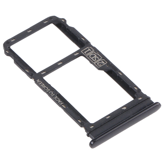SIM Card Tray + Micro SD Card Tray for Motorola Moto G8 Plus XT2019 XT2019-2 (Black)