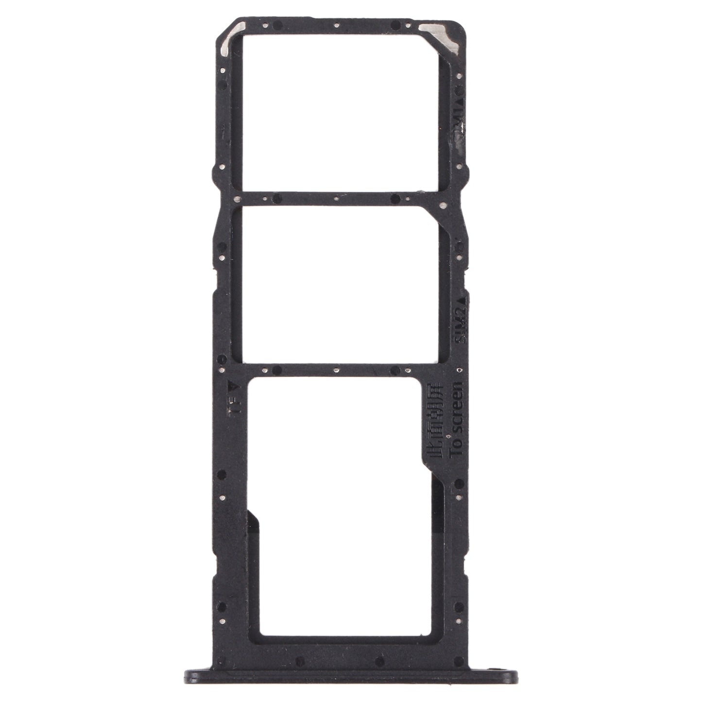 SIM Card Tray + SIM Card Tray + Micro SD Card Tray for Huawei Enjoy 20 SE 4G(Black)
