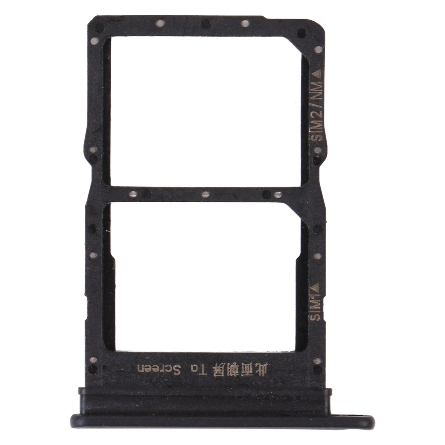 SIM Card Tray + SIM Card Tray / NMicro Card Tray for Honor X10 Max 5G (Black)