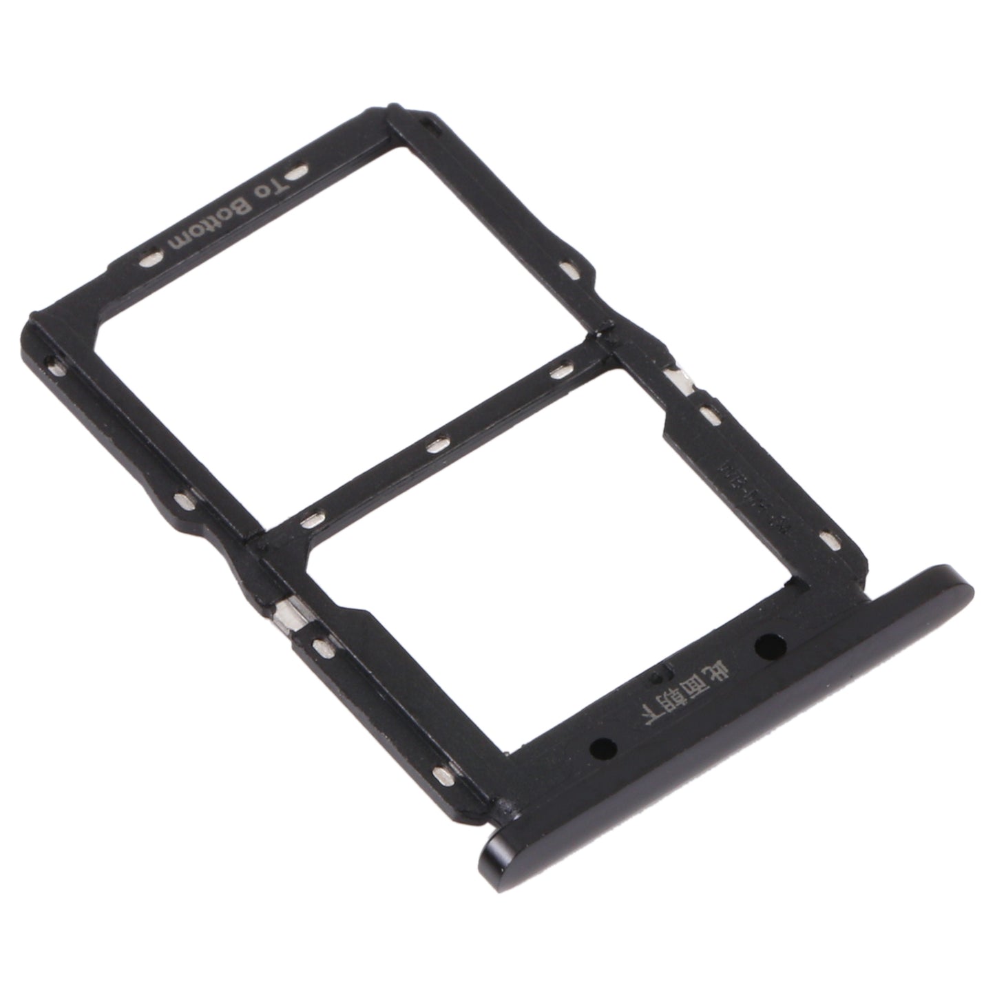 SIM Card Tray + NM Card Tray for Huawei Nova 5 Pro (Black)