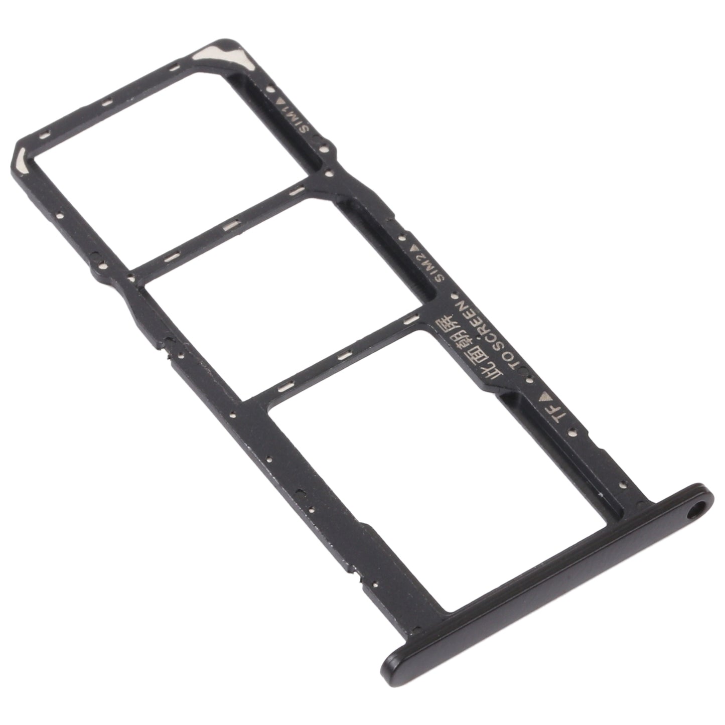 SIM Card Tray + SIM Card Tray + Micro SD Card Tray for Honor 8S (Black)
