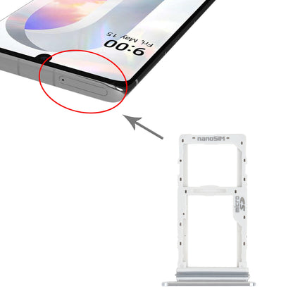 SIM Card Tray + SIM Card Tray / Micro SD Card Tray for LG Velvet 5G LM-G900N LM-G900EM LM-G900 LM-G900TM (Silver)