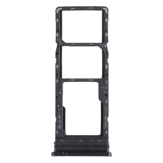 For infinix Smart 5 X657 X657C SIM Card Tray + SIM Card Tray + Micro SD Card Tray (Black)