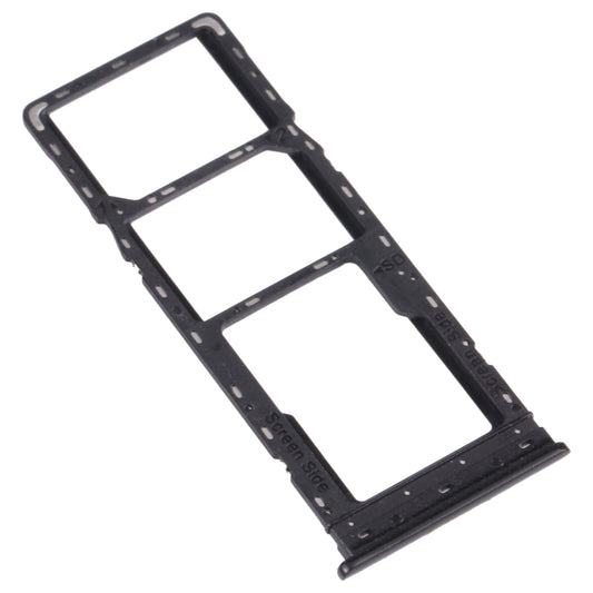 For Tecno Spark 4 / Camon 12 KC2 KC8 CC7 SIM Card Tray + SIM Card Tray + Micro SD Card Tray (Black)