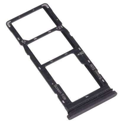 For Tecno Pouvoir 4 Pro / Pouvoir 4 LC7 SIM Card Tray + SIM Card Tray + Micro SD Card Tray (Black)
