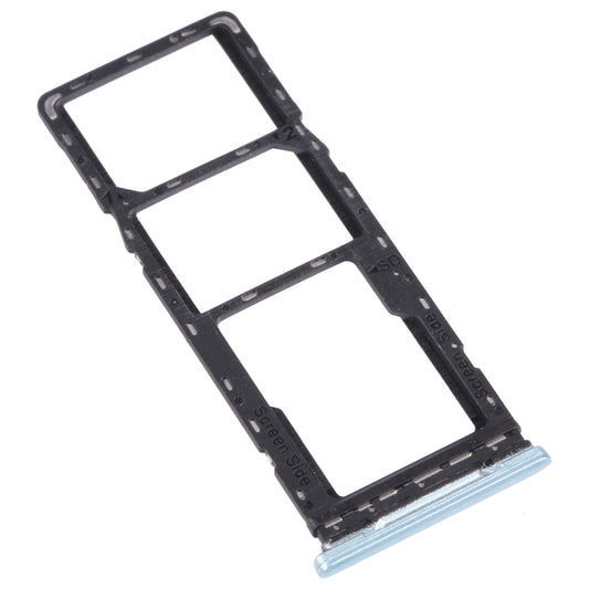 For Infinix Hot 10s / Hot 10T X689B X689 X689C SIM Card Tray + SIM Card Tray + Micro SD Card Tray (Silver)