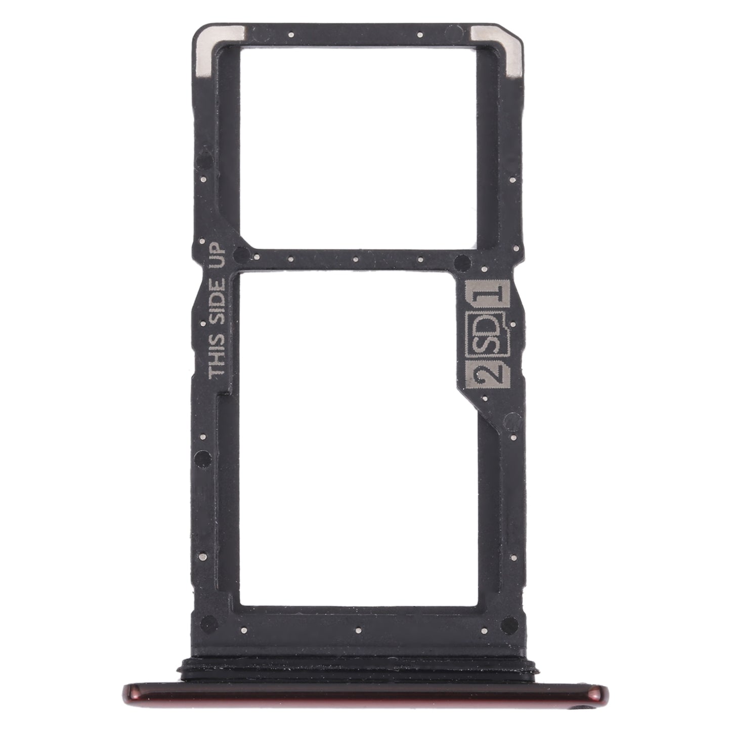 SIM Card Tray + SIM Card Tray / Micro SD Card Tray for Motorola One Hyper XT2027 XT2027-1 (Red)