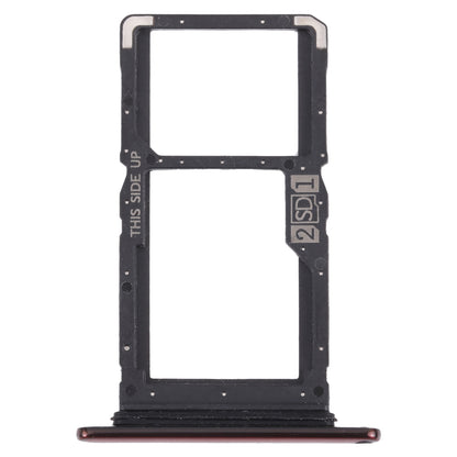 SIM Card Tray + SIM Card Tray / Micro SD Card Tray for Motorola One Hyper XT2027 XT2027-1 (Red)