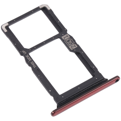 SIM Card Tray + SIM Card Tray / Micro SD Card Tray for Motorola One Hyper XT2027 XT2027-1 (Red)